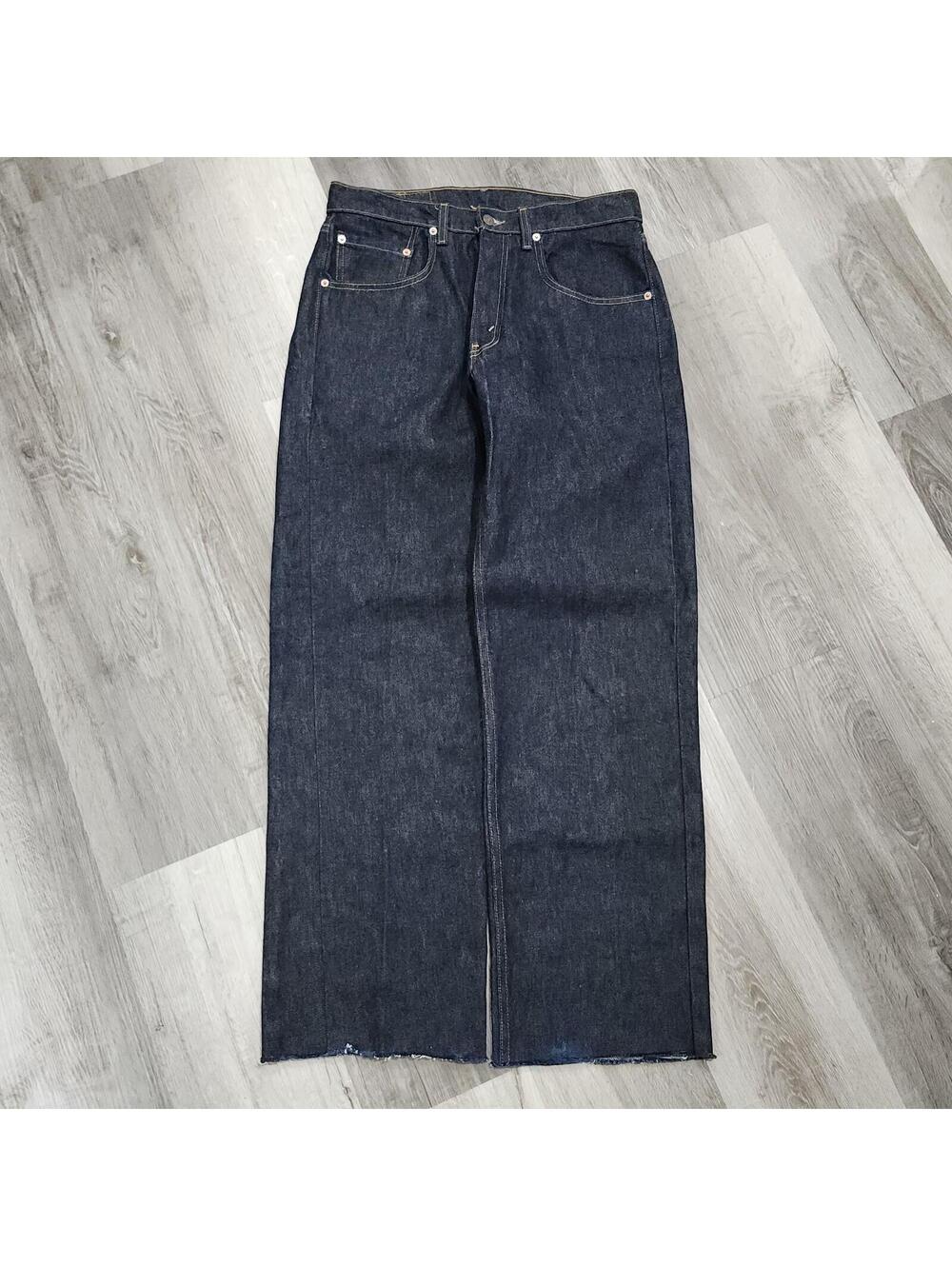 Vintage Levis 569 Large Straight Leg Baggy Loose Skate Made USA Dark Wash 32x32
